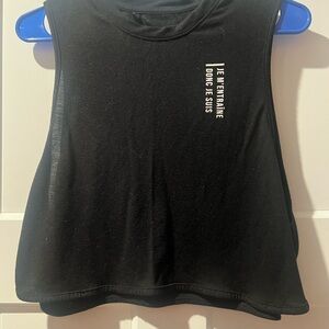 Black Sleeveless Crop Top